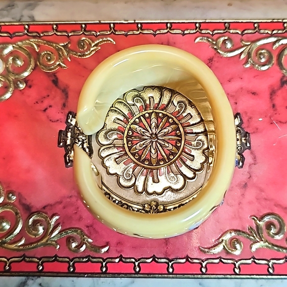 Vintage Childs Size Sparkling Rhinestone Celluloid Cuff Bracelet - Picture 2 of 7